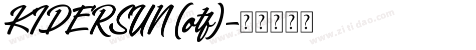 KIDERSUN (otf)字体转换